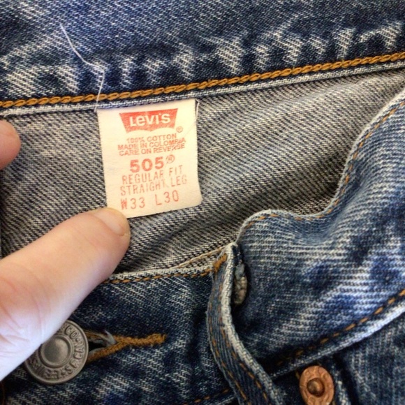 Levi’s Mens 505 Regular Fit Medium Wash Straight Leg Jeans Size 33x30 (J11) - Picture 7 of 7